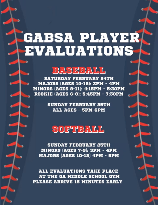 2024 Player Evaluation Dates